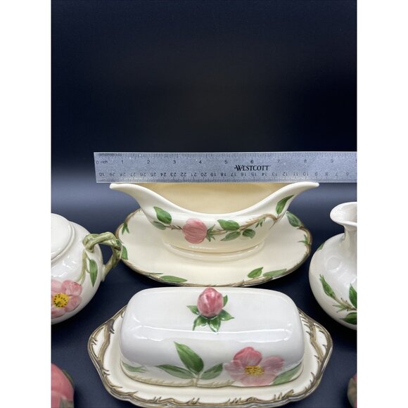 Vintage Franciscan Desert Rose Butter Gravy Cream Sugar S&P Set EUC Lot Pink - Picture 5 of 16